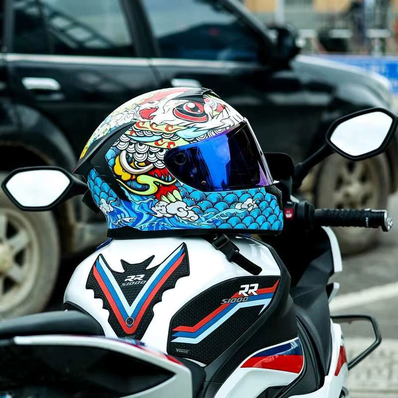 Flex Drive Garage™ – Full Face Sports Helmet with Double Visor (DOT Certified)