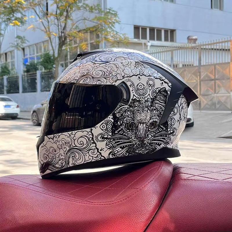 Flex Drive Garage™ – Full Face Sports Helmet with Double Visor (DOT Certified)
