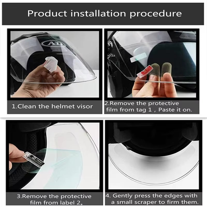 Flex Drive Garage™ – Durable Helmet Lens Film with Anti-Fog Nano Coating