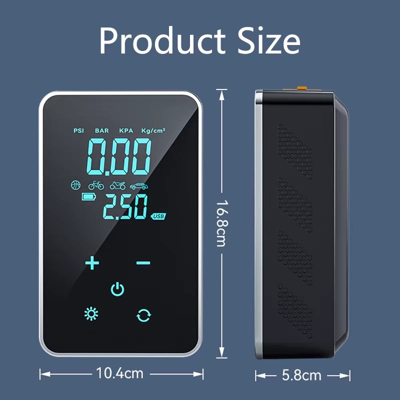 Flex Drive Garage™ – Smart Wireless Air Pump for Tires (Touch Control)