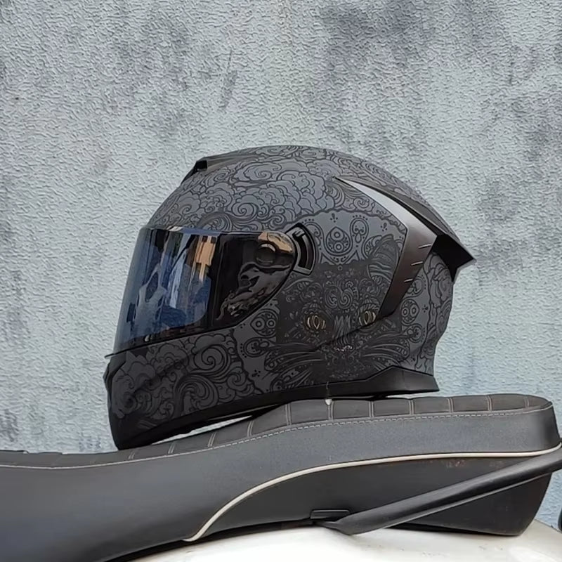 Flex Drive Garage™ – Full Face Sports Helmet with Double Visor (DOT Certified)