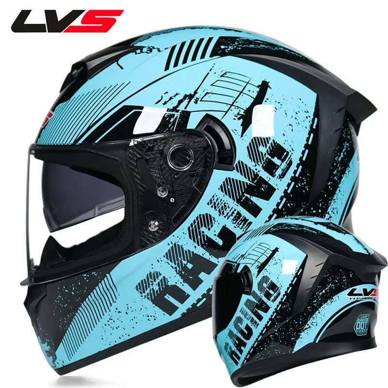 Flex Drive Garage™ – Full Face Sports Helmet with Double Visor (DOT Certified)