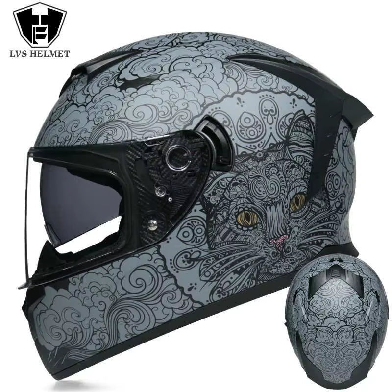 Flex Drive Garage™ – Full Face Sports Helmet with Double Visor (DOT Certified)