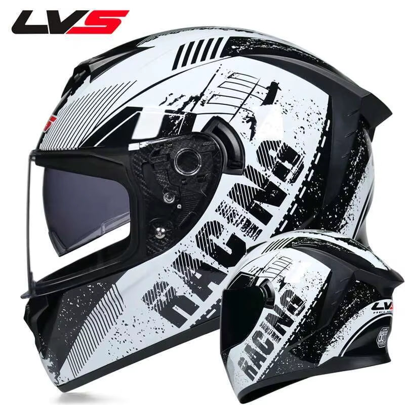 Flex Drive Garage™ – Full Face Sports Helmet with Double Visor (DOT Certified)
