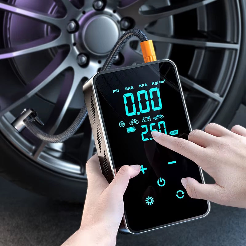Flex Drive Garage™ – Smart Wireless Air Pump for Tires (Touch Control)