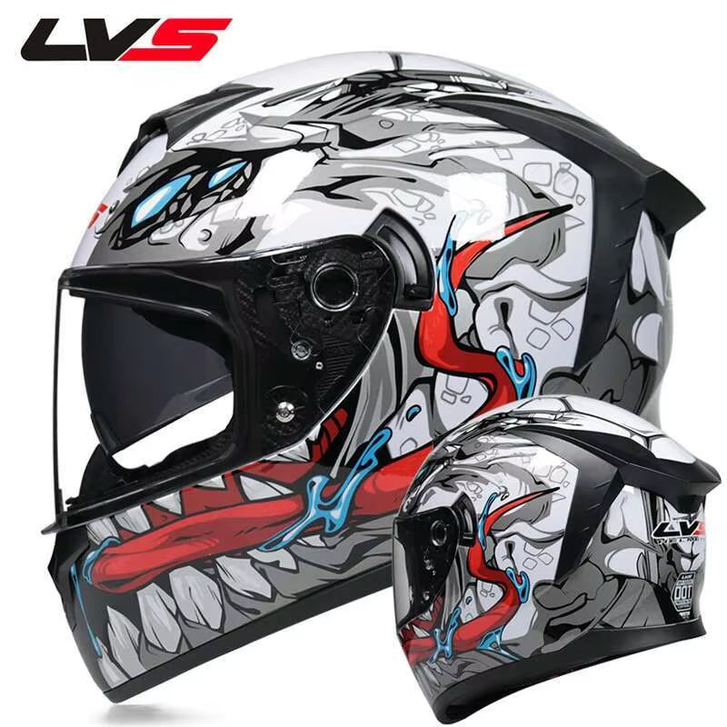 Flex Drive Garage™ – Full Face Sports Helmet with Double Visor (DOT Certified)