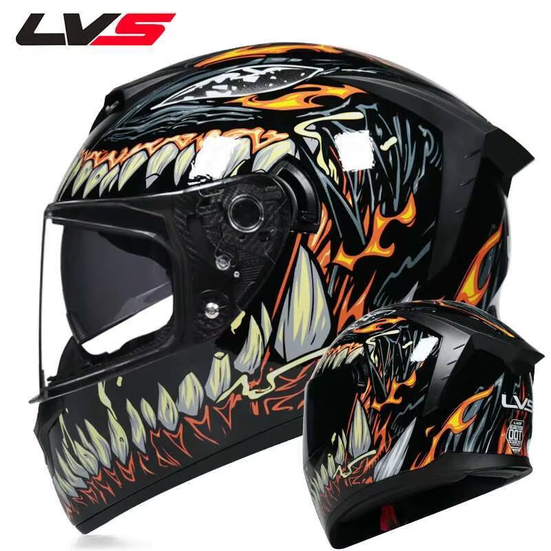 Flex Drive Garage™ – Full Face Sports Helmet with Double Visor (DOT Certified)
