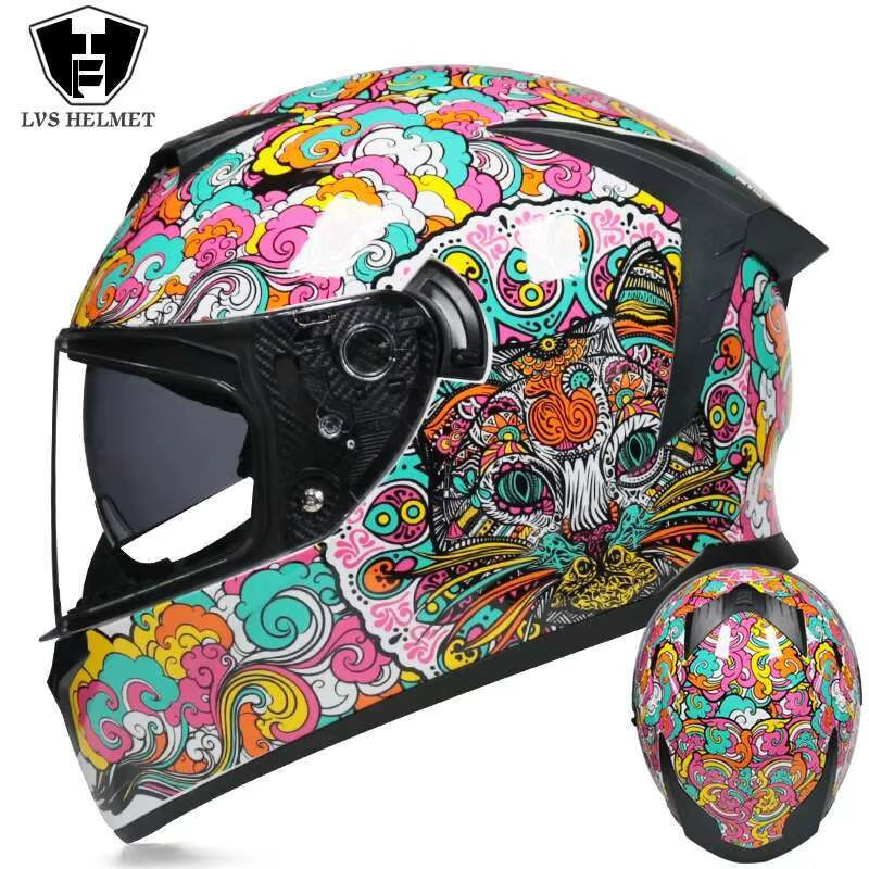 Flex Drive Garage™ – Full Face Sports Helmet with Double Visor (DOT Certified)