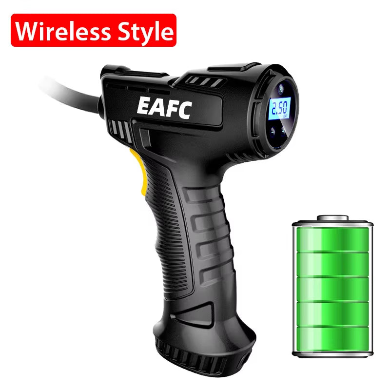 Flex Drive Garage™ – 120W Wireless/Wired Car Tire Inflator & Air Pump