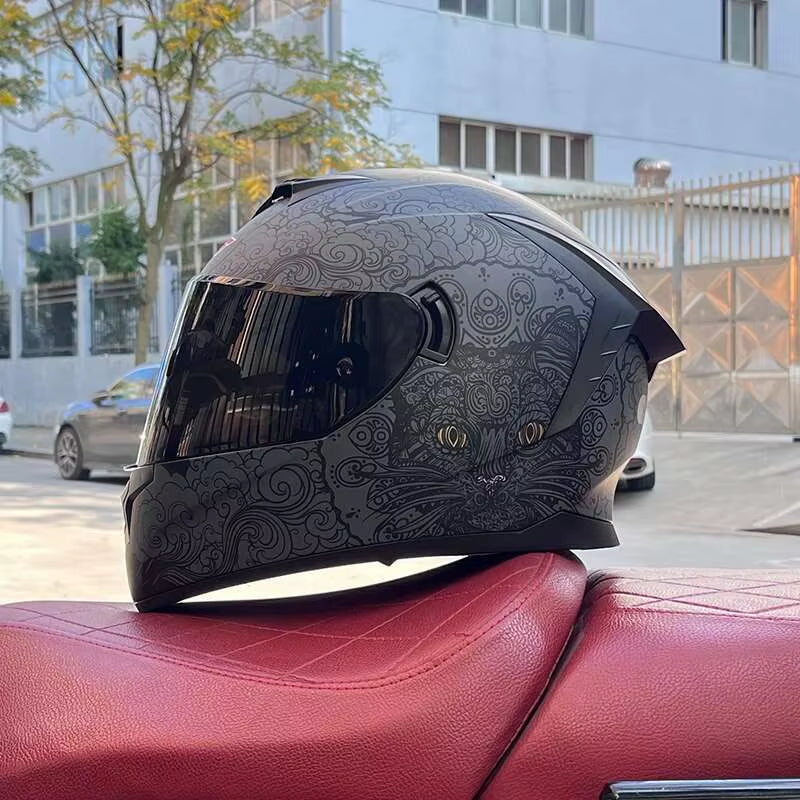 Flex Drive Garage™ – Full Face Sports Helmet with Double Visor (DOT Certified)