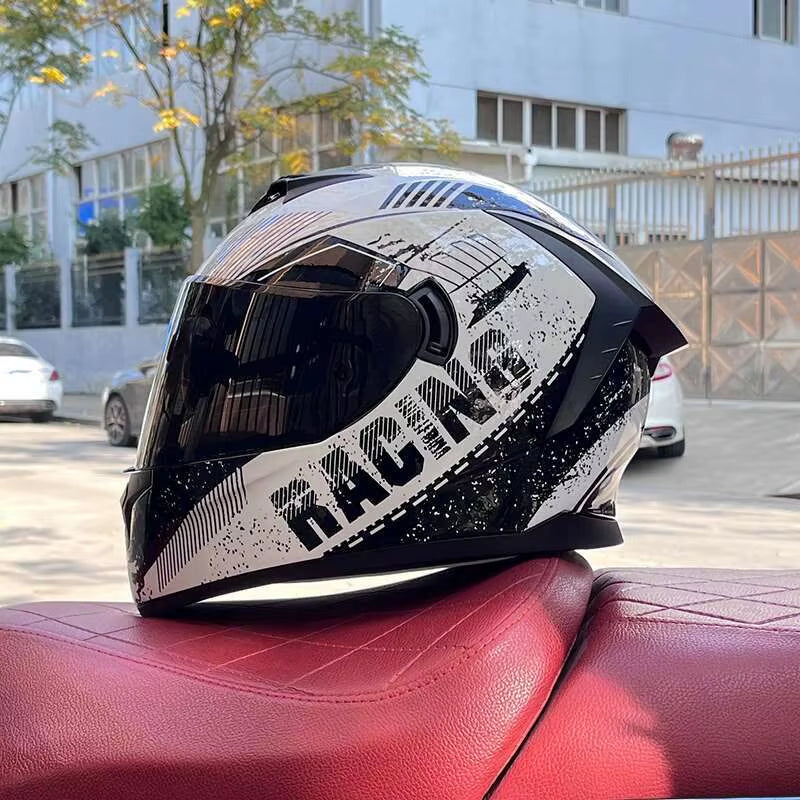 Flex Drive Garage™ – Full Face Sports Helmet with Double Visor (DOT Certified)