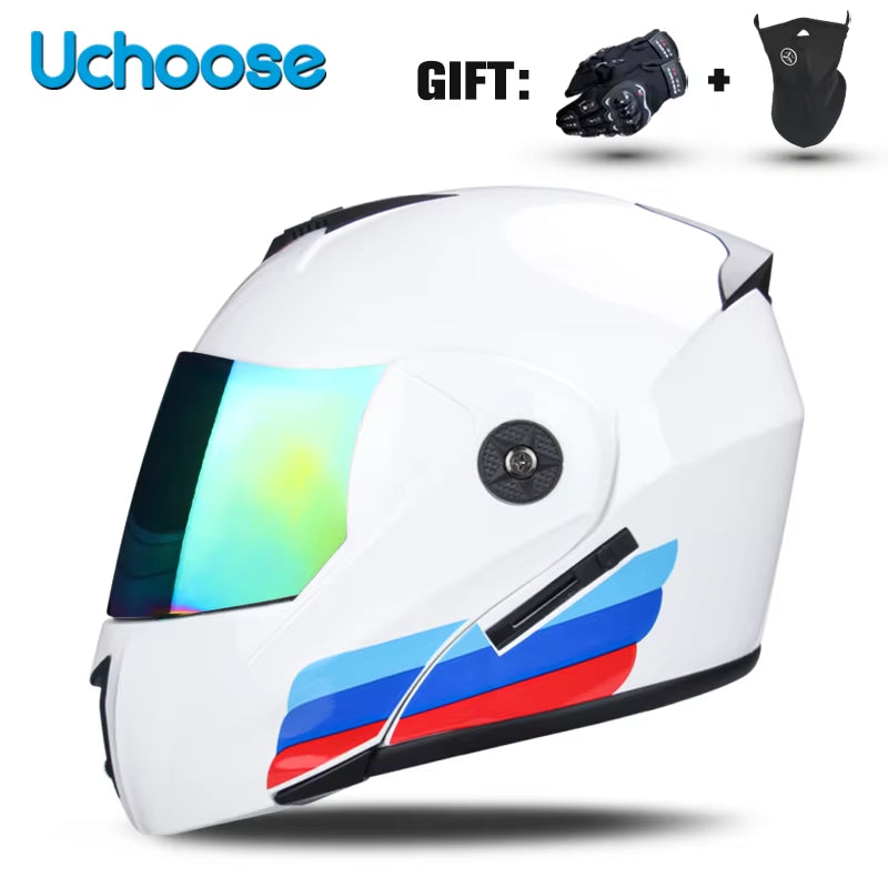Flex Drive Garage™ – Unisex Full Face Flip-Up Helmet (DOT Certified)