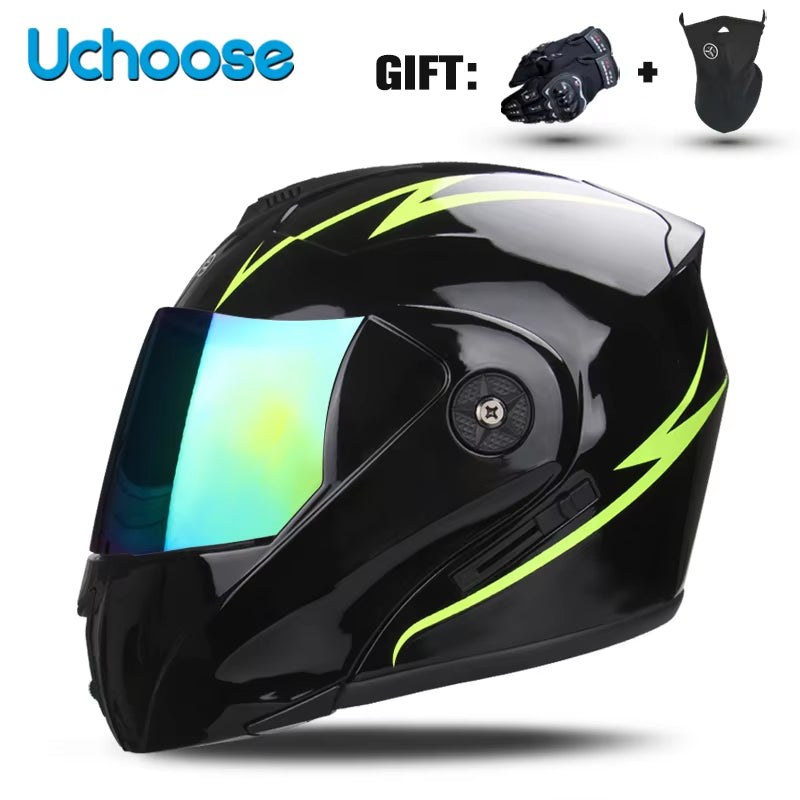 Flex Drive Garage™ – Unisex Full Face Flip-Up Helmet (DOT Certified)