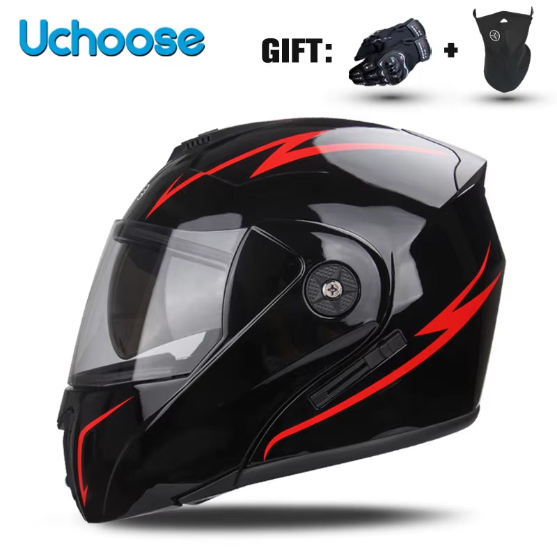 Flex Drive Garage™ – Unisex Full Face Flip-Up Helmet (DOT Certified)