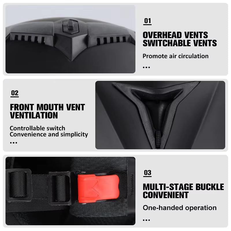 Flex Drive Garage™ – Unisex Full Face Flip-Up Helmet (DOT Certified)