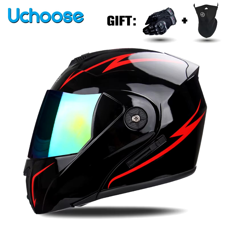 Flex Drive Garage™ – Unisex Full Face Flip-Up Helmet (DOT Certified)
