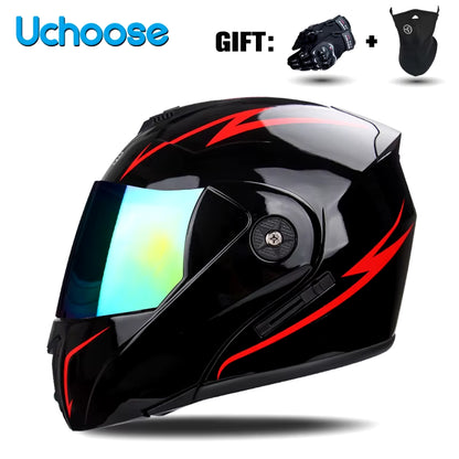 Flex Drive Garage™ – Unisex Full Face Flip-Up Helmet (DOT Certified)