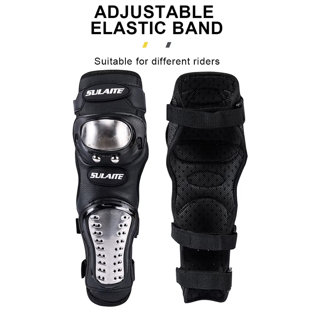 Flex Drive Garage™ 4-Piece Motorcycle Knee & Elbow Protection Kit – Heavy-Duty Motocross Armor
