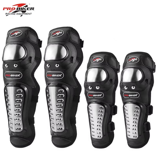 Flex Drive Garage™ 4-Piece Motorcycle Knee & Elbow Protection Kit – Heavy-Duty Motocross Armor