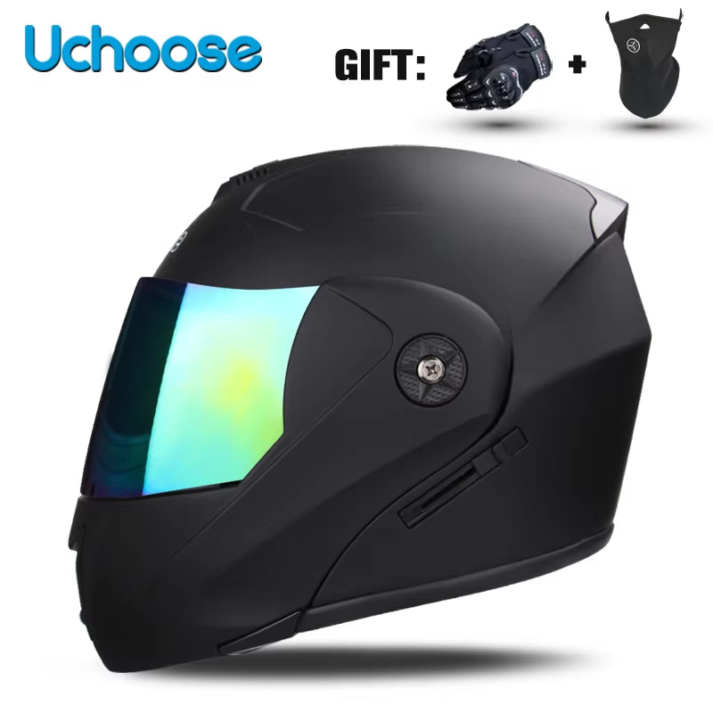 Flex Drive Garage™ – Unisex Full Face Flip-Up Helmet (DOT Certified)