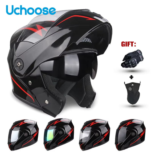 Flex Drive Garage™ – Unisex Full Face Flip-Up Helmet (DOT Certified)