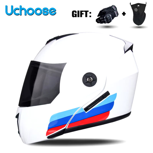 Flex Drive Garage™ – Unisex Full Face Flip-Up Helmet (DOT Certified)