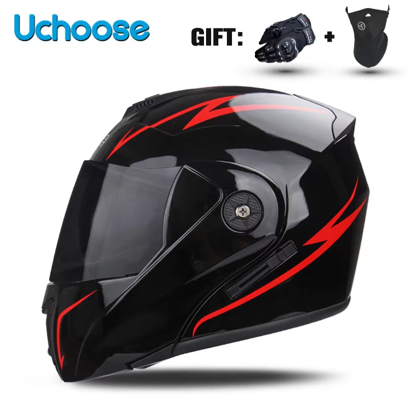 Flex Drive Garage™ – Unisex Full Face Flip-Up Helmet (DOT Certified)