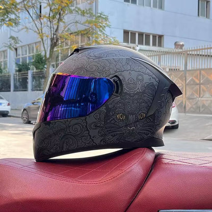 Flex Drive Garage™ – Full Face Sports Helmet with Double Visor (DOT Certified)