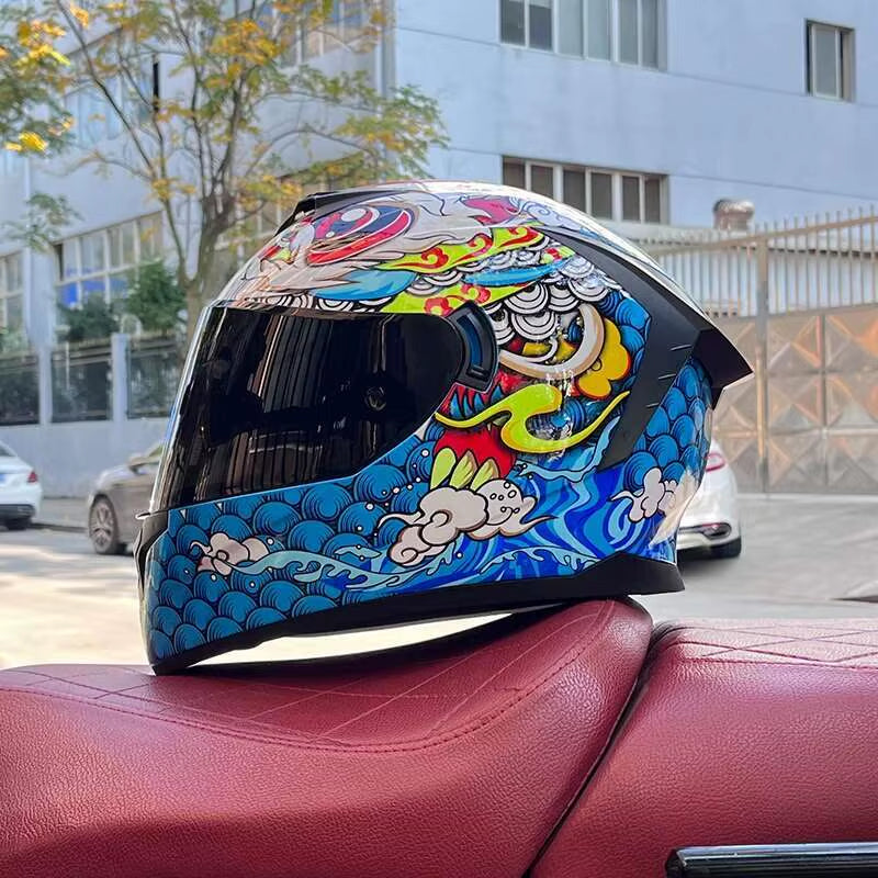 Flex Drive Garage™ – Full Face Sports Helmet with Double Visor (DOT Certified)