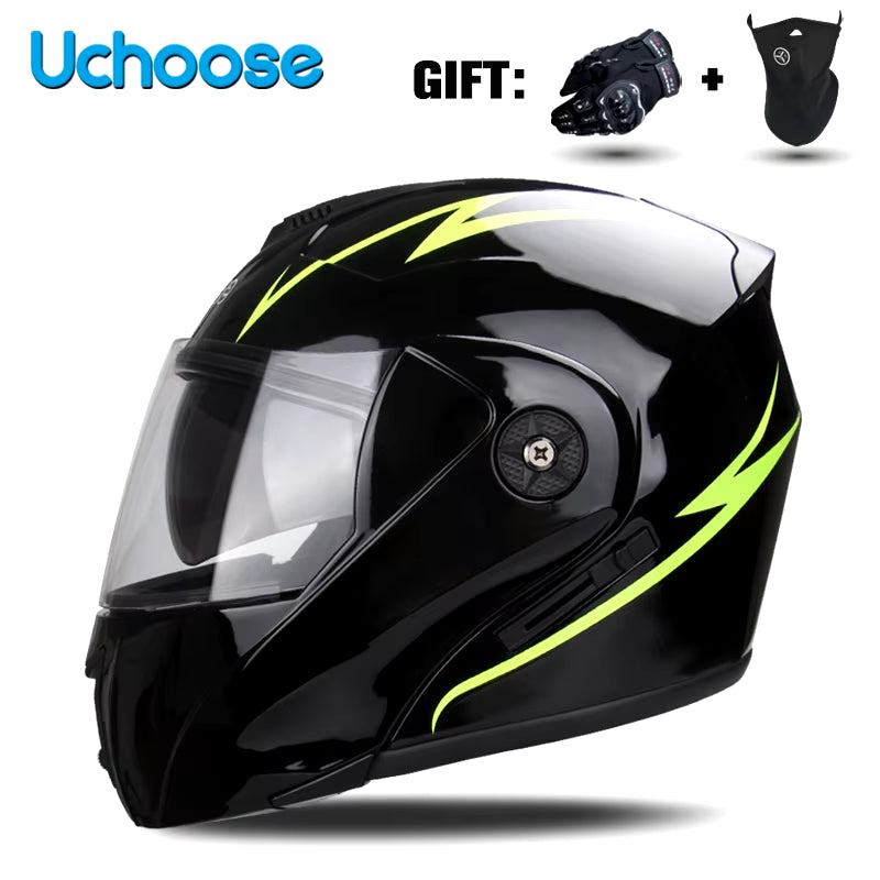Flex Drive Garage™ – Unisex Full Face Flip-Up Helmet (DOT Certified)
