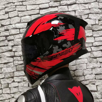 Flex Drive Garage™ – Full Face Sports Helmet with Double Visor (DOT Certified)