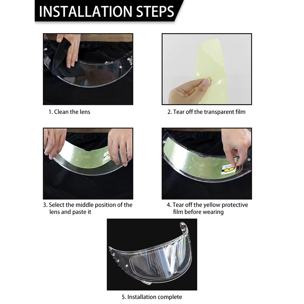 Flex Drive Garage Universal Anti-Fog Helmet Visor Film