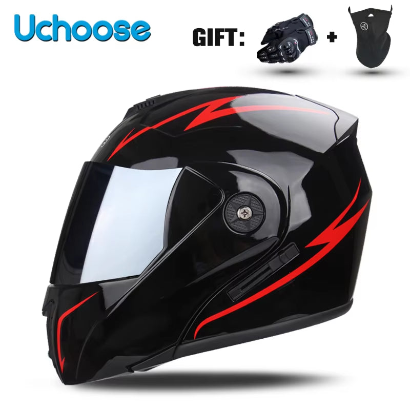 Flex Drive Garage™ – Unisex Full Face Flip-Up Helmet (DOT Certified)